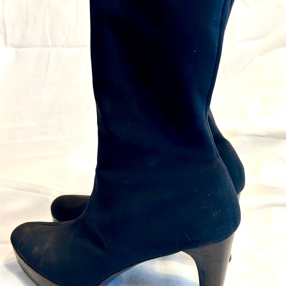 Stuart Weitzman Black Stretch Booties Size 8 1/2 … - image 2